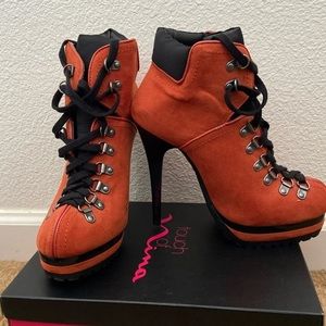 Orange boot heels